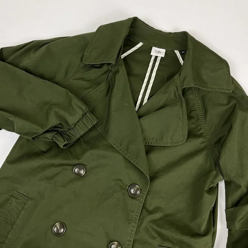 Cabi Expedition Jacket Olive Green Double Breasted 5478 Womens Size‎ XS